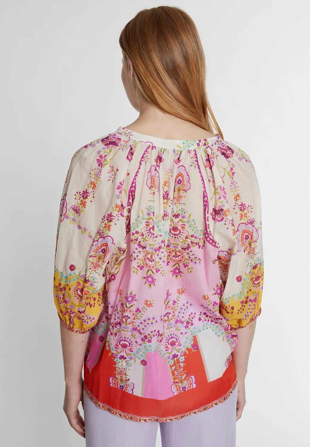 Ana Alcazar Kajos blusa fiori maniche 3/4