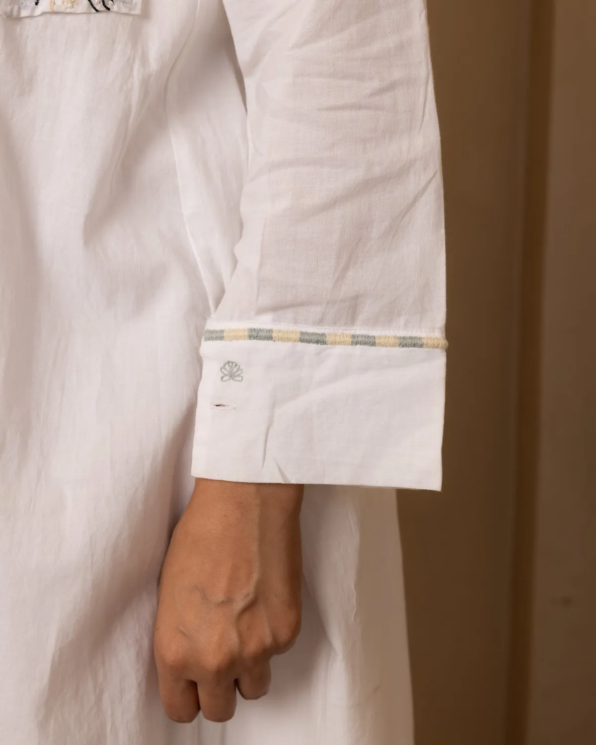 Our Dve Nautica Neptune Dress abito bianco cotone