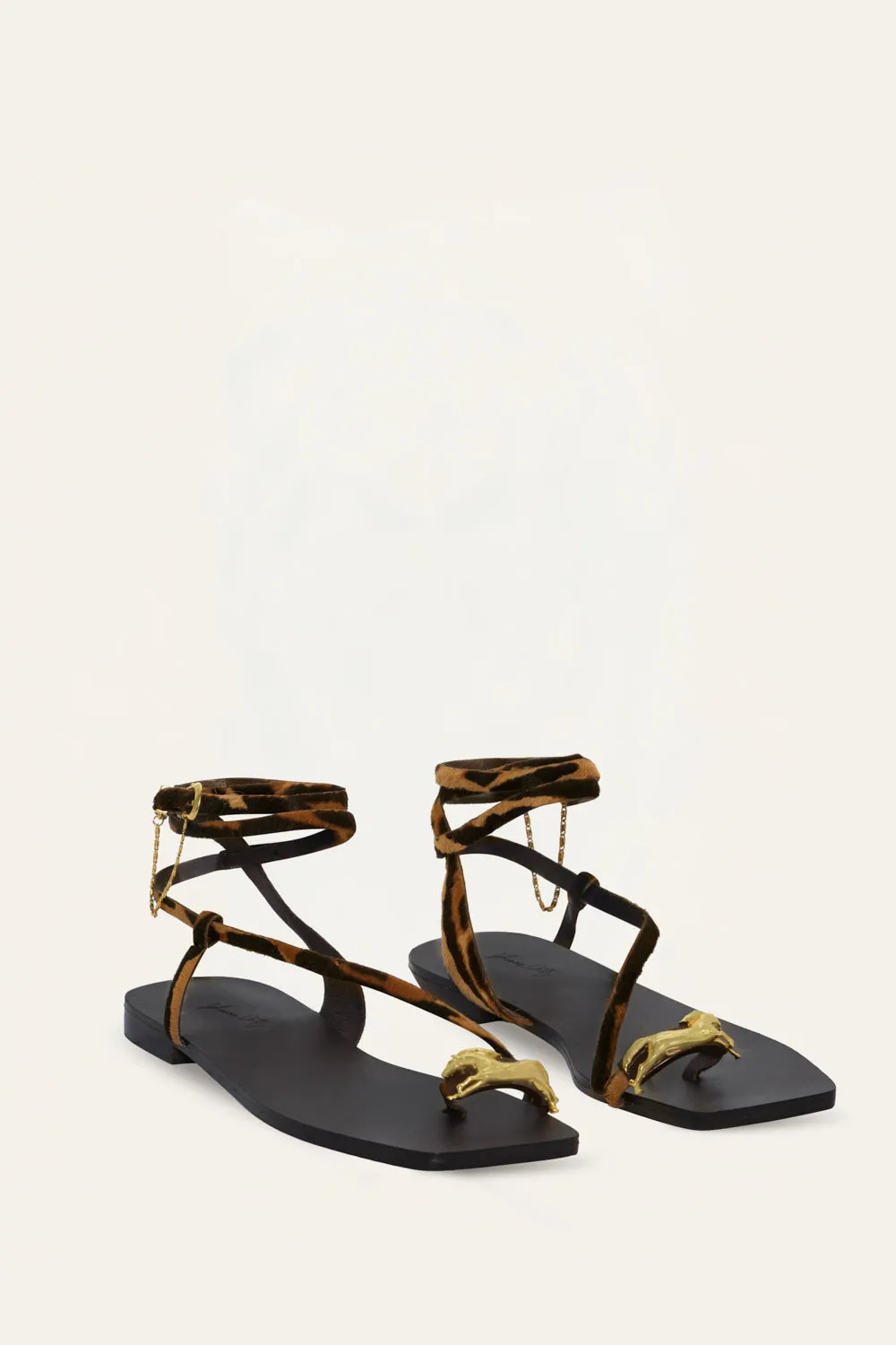 Johanna Ortiz Aurora Glow in Motion sandali bassi leopardo pelle