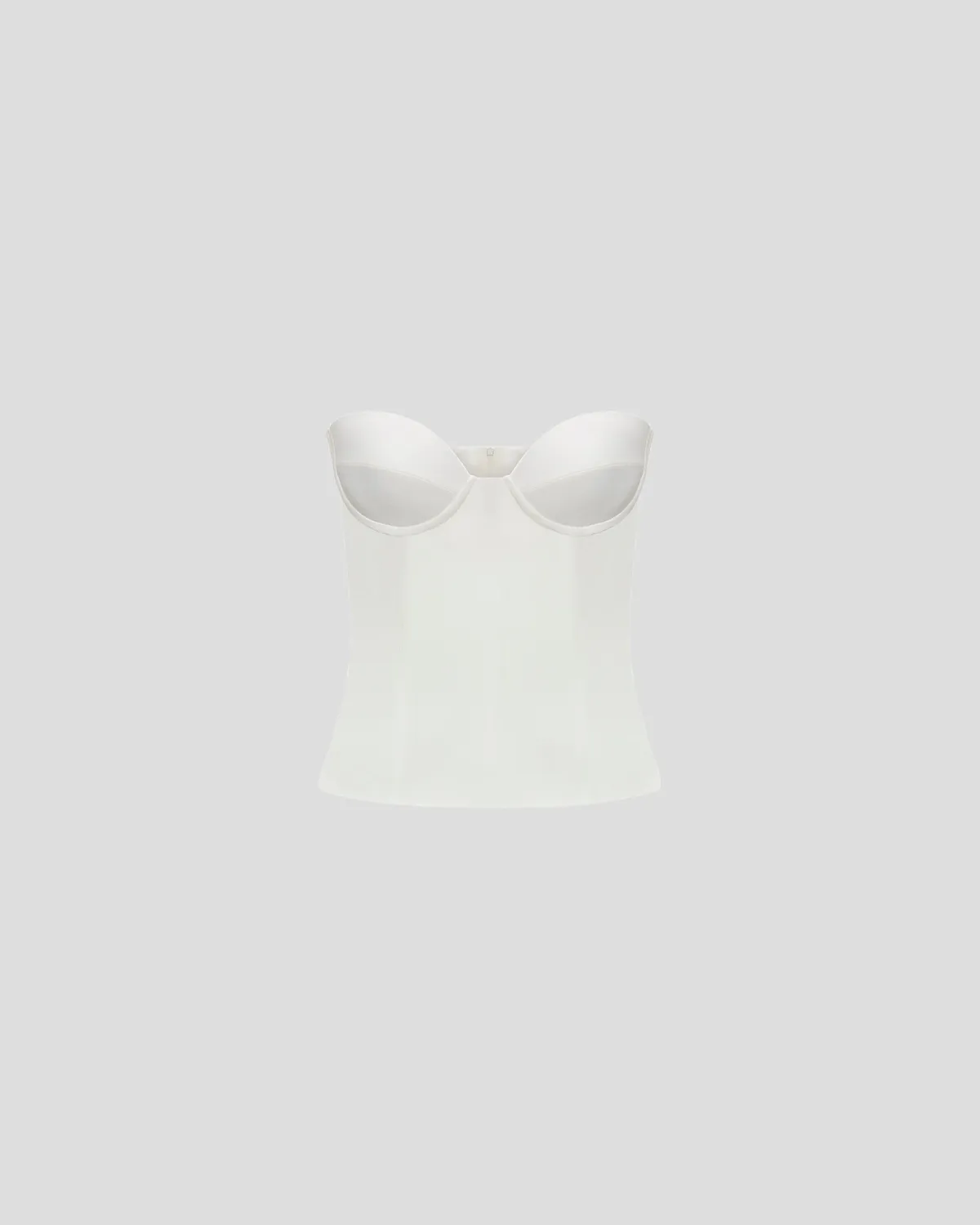 Violante Nessi Dumas top bustier avorio cady senza spalline