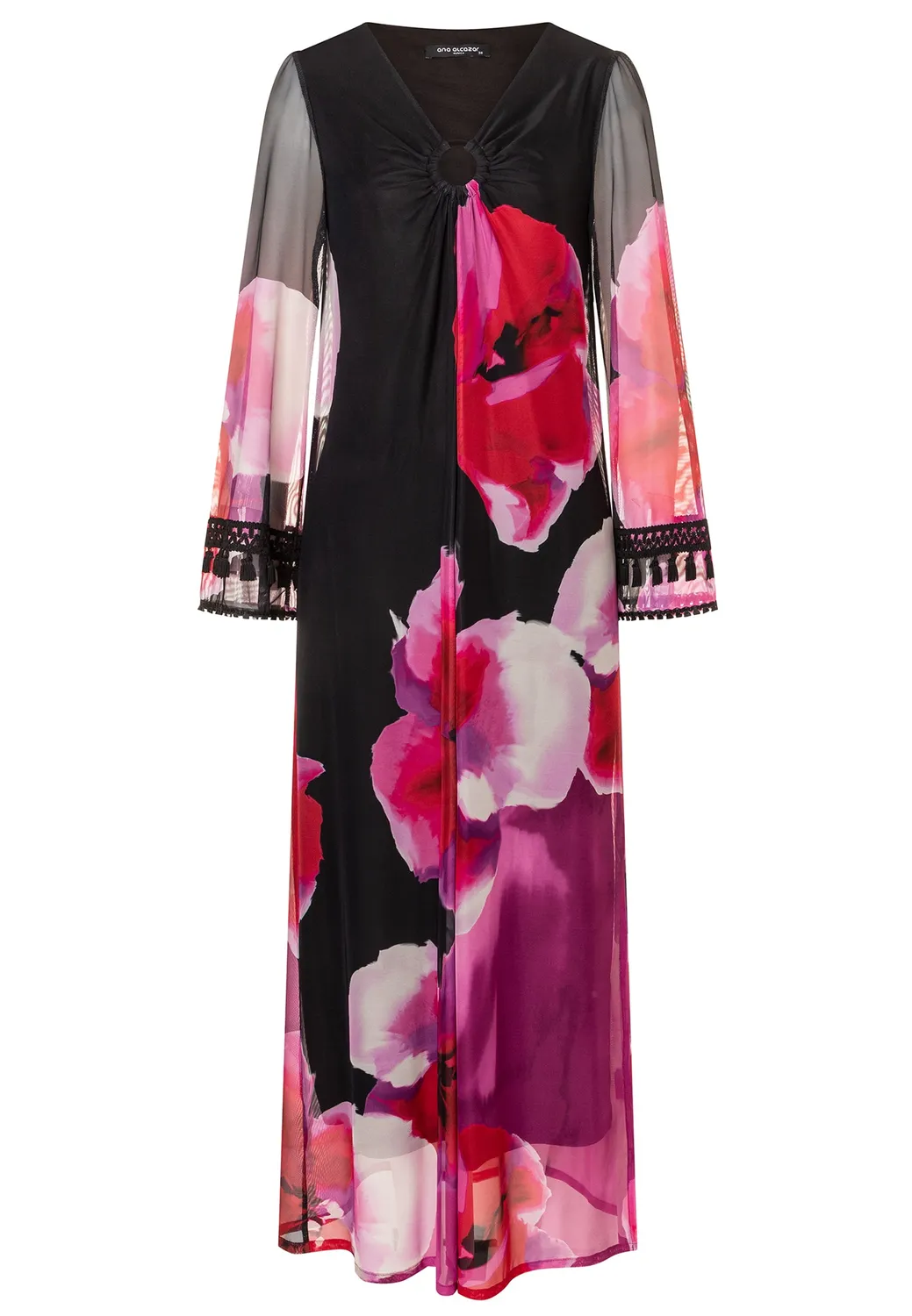 Ana Alcazar Delva abito caftano maxi rosa