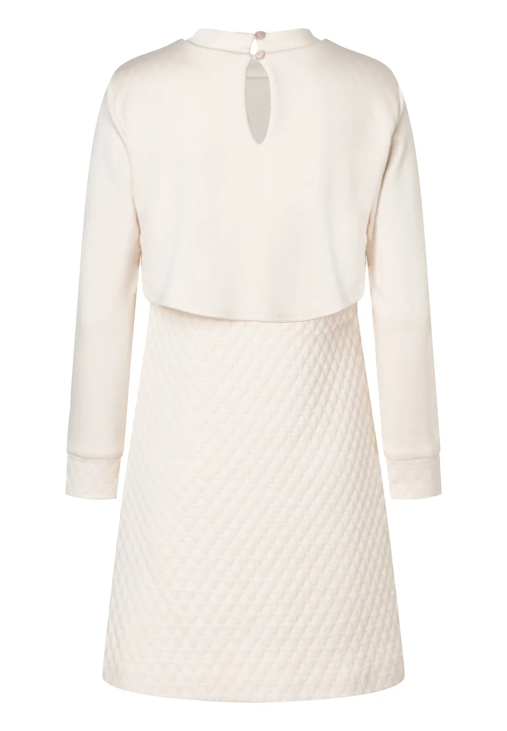 Ana Alcazar Adlina abito strati bianco jersey