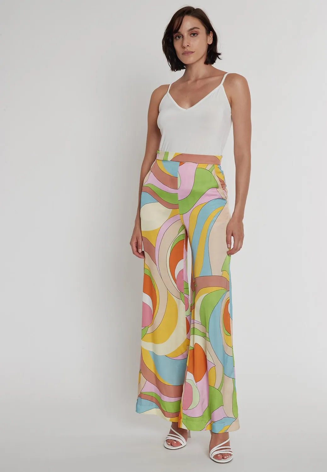 Ana Alcazar Pazora pantaloni palazzo fantasia vintage