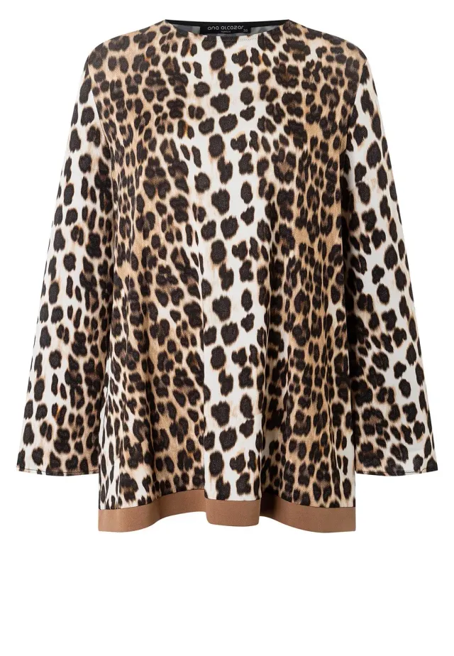 Ana Alcazar Modori top animalier svasato