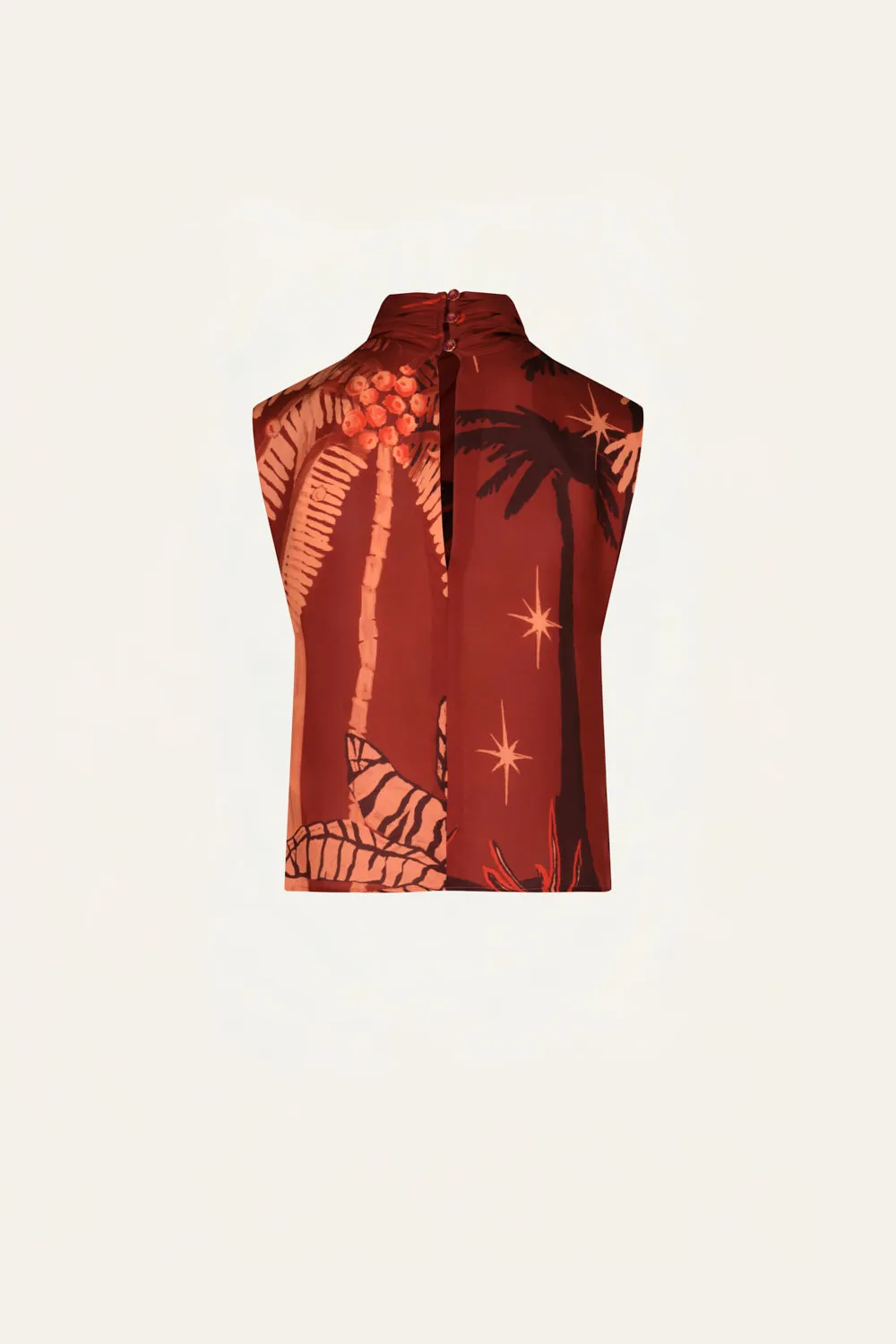 Johanna Ortiz Imaginative Top seta rosso scuro