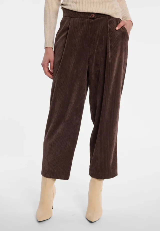 Ana Alcazar Enlimea pantaloni velluto marroni