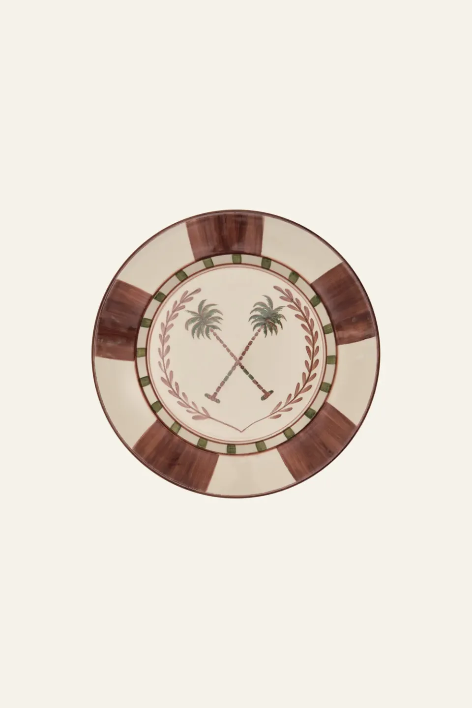 Johanna Ortiz Palm Dance set 2 piatti dessert tabacco