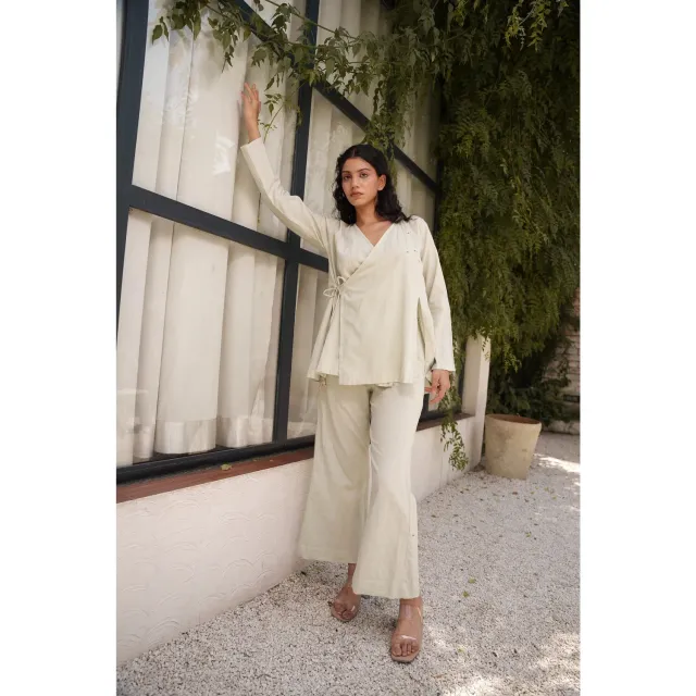 Our Dve Capsule 11 pantaloni grigi tessuto a mano