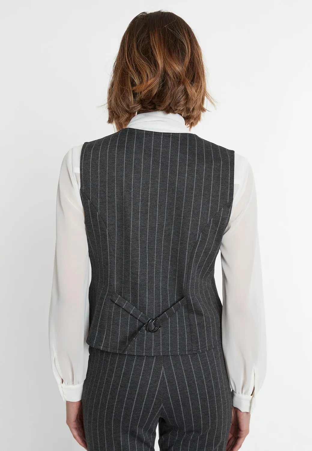 Ana Alcazar Somira gilet jersey gessato