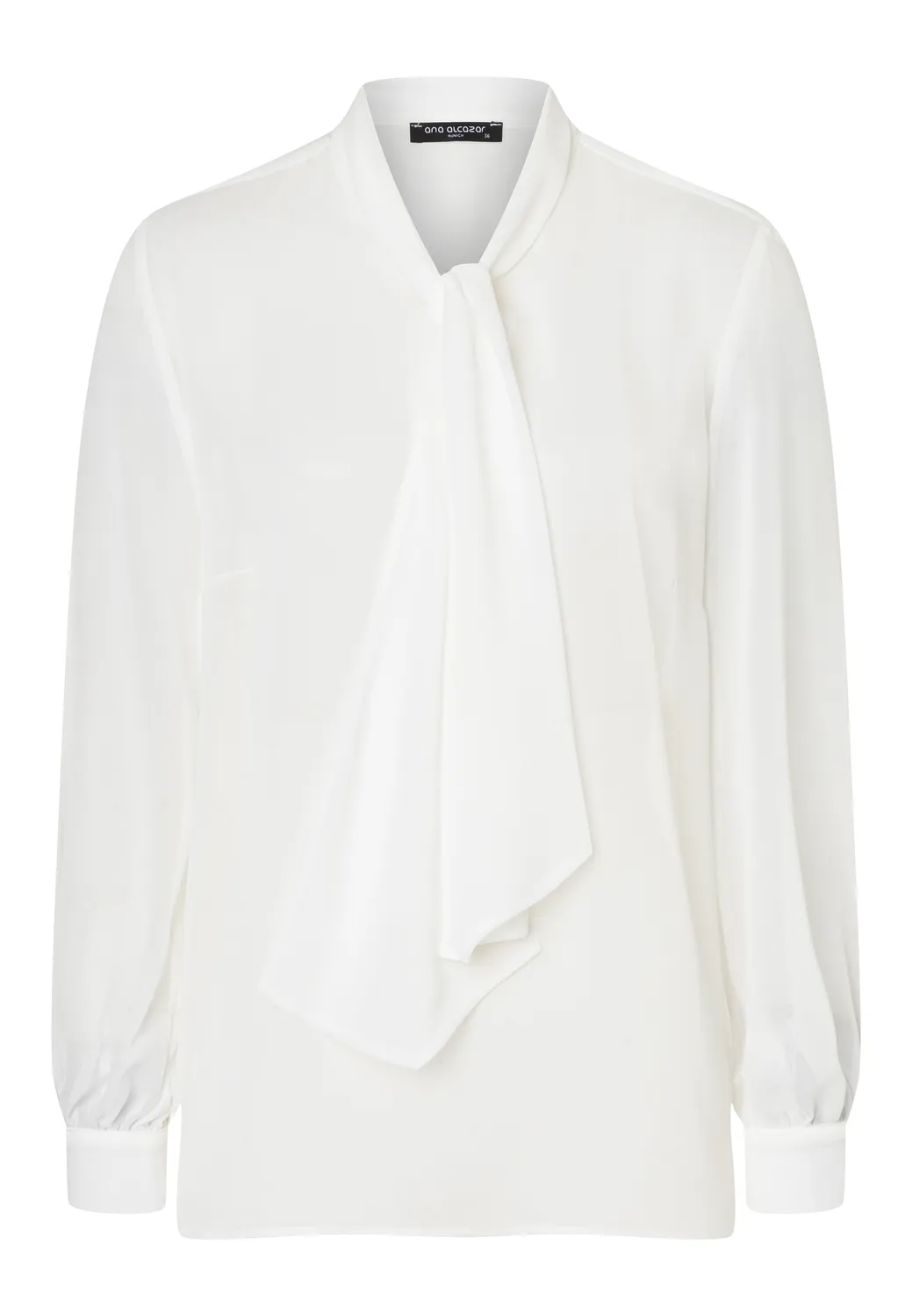 Ana Alcazar Cosala camicia chiffon bianca fiocco