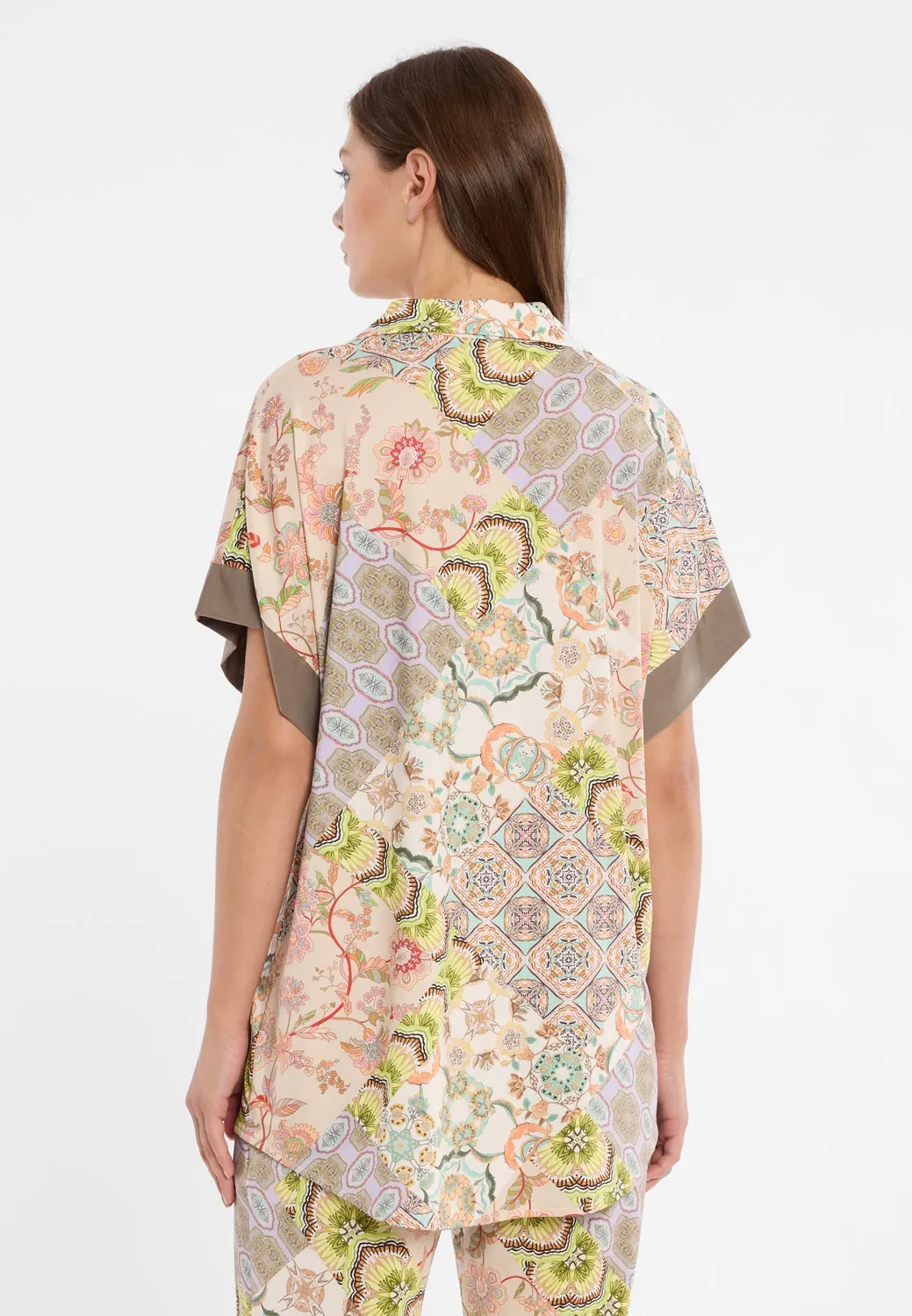 Ana Alcazar Dorellu camicia corta patchwork floreale