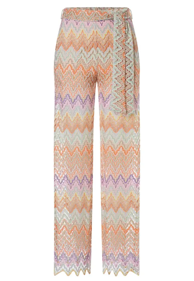 Ana Alcazar Zaylea pantaloni maglia palazzo ajour