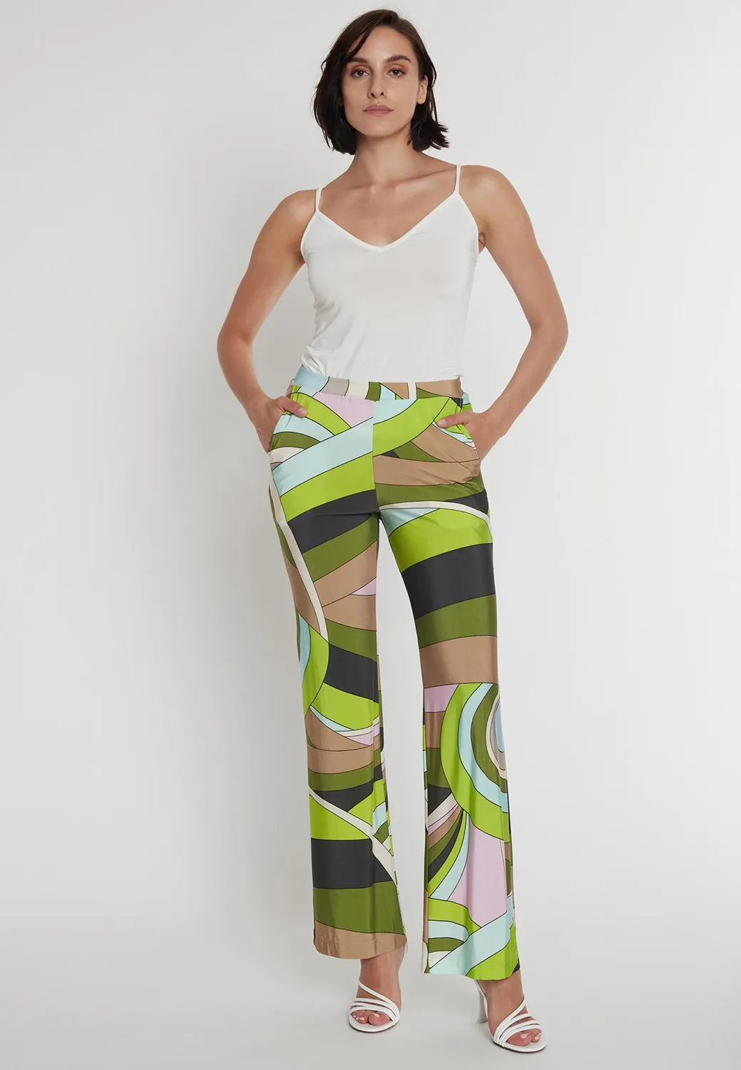 Ana Alcazar Pirsea pantaloni lunghi jersey fantasia