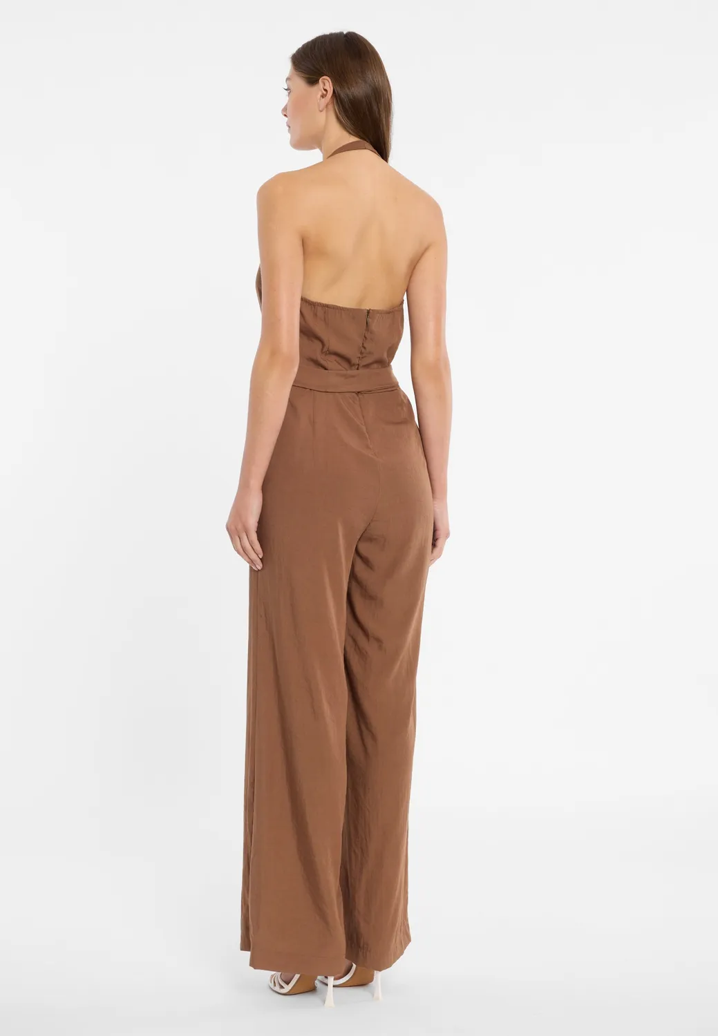 Ana Alcazar Dorexo tuta cappuccino halterneck