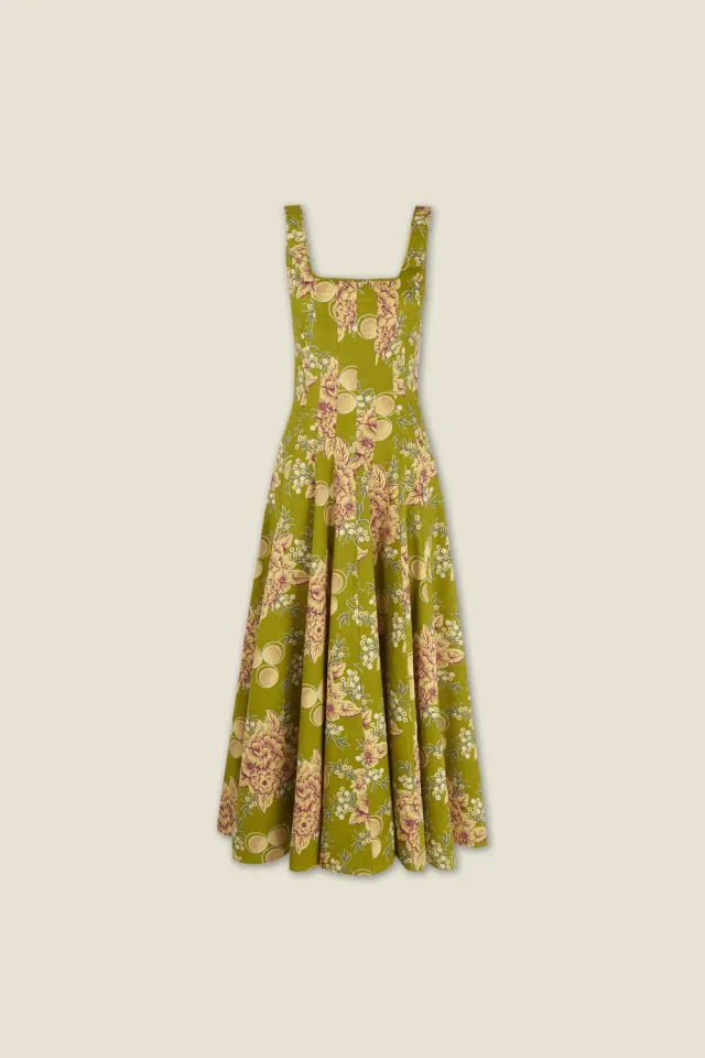 Dahlia Audrey Dress Lime abito corsetto verde
