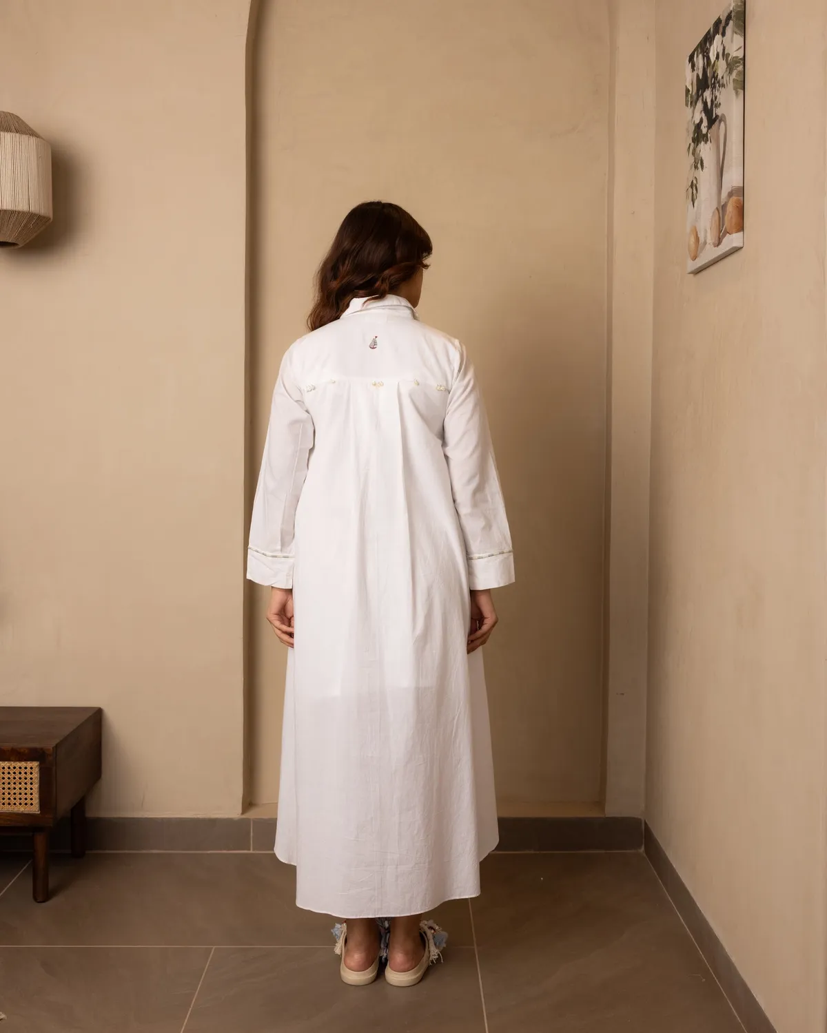 Our Dve Nautica Neptune Dress abito bianco cotone