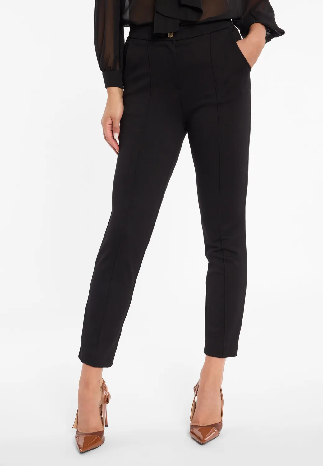 Ana Alcazar Ajala pantaloni cropped neri