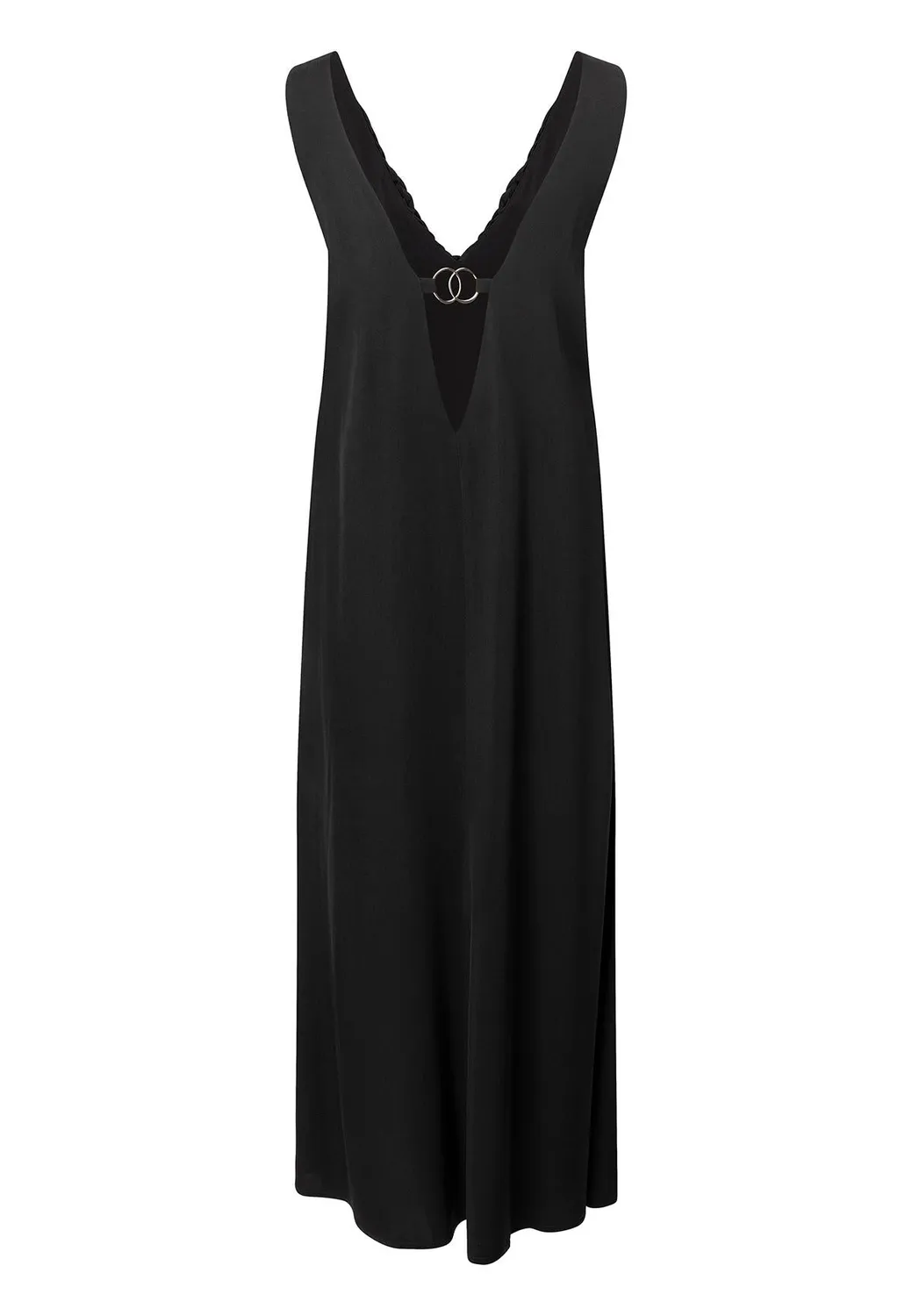 Ana Alcazar Rakia vestito maxi nero viscosa