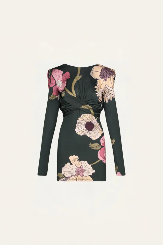 Johanna Ortiz Playful Grace abito mini jersey verde