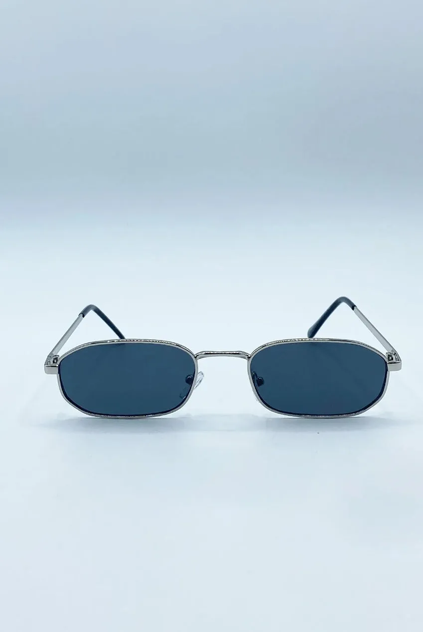 SVNX Slim Metal Oval SG2607802 occhiali da sole argento UV400