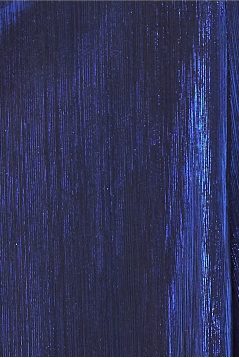 Goddiva Foil DR3791 abito lungo blu royal scollo V