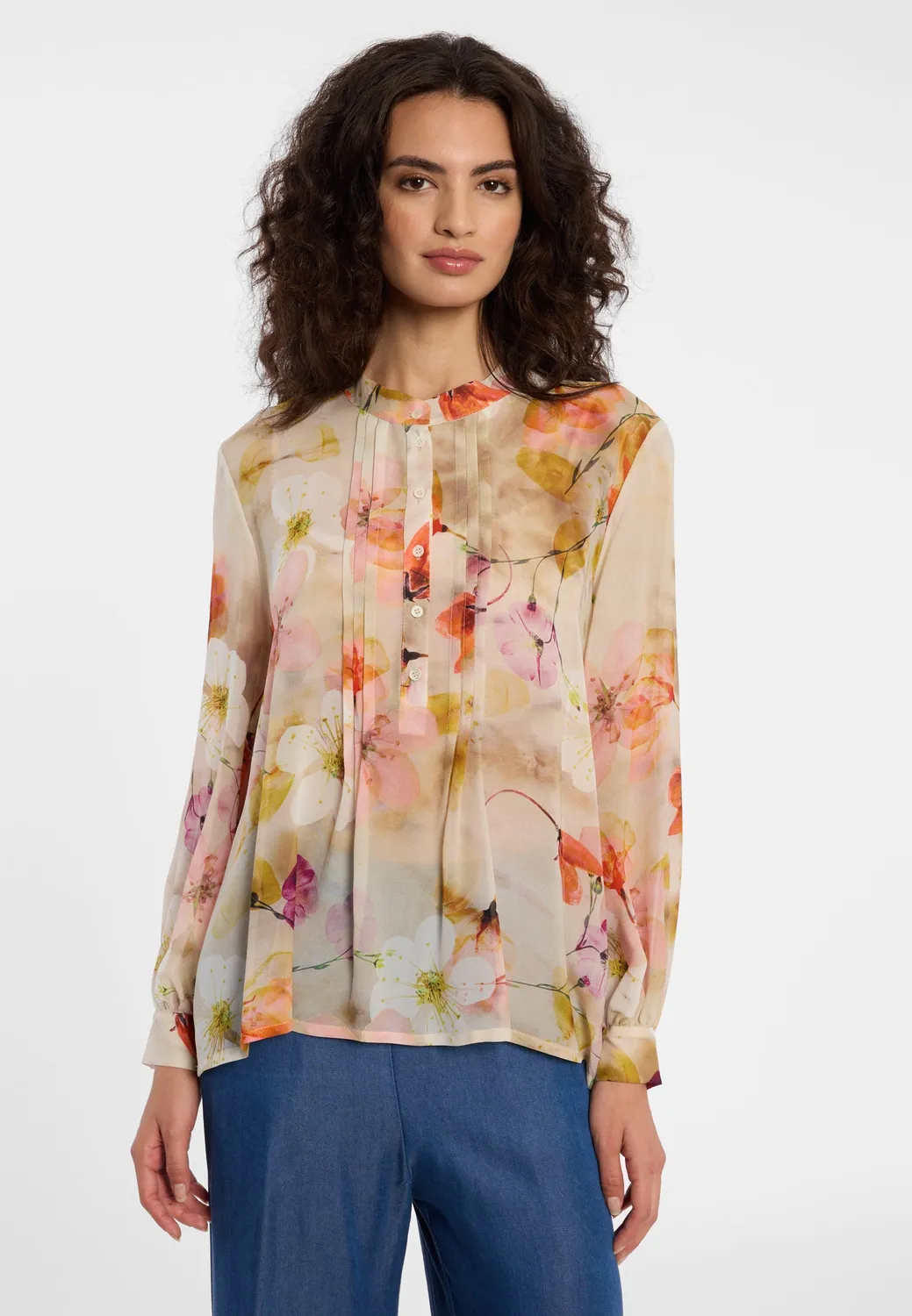 Ana Alcazar Dovra blusa chiffon fantasia floreale
