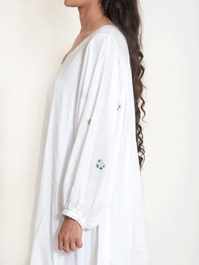 Our Dve Seeho abito maxi bianco cotone ricamato