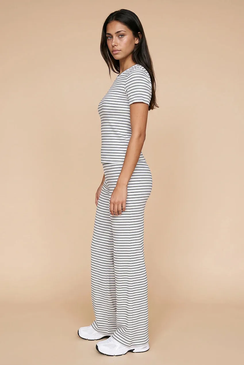 Urban Bliss Ribbed Stripe pantalone palazzo blu righe