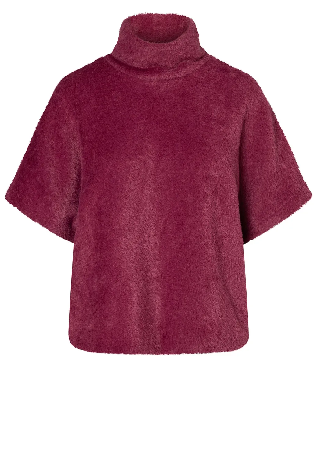Ana Alcazar Enirea maglione peluche bordeaux maniche corte