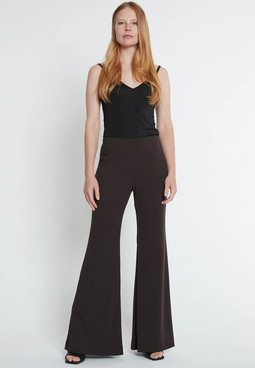 Ana Alcazar Haroni pantaloni zampa marroni