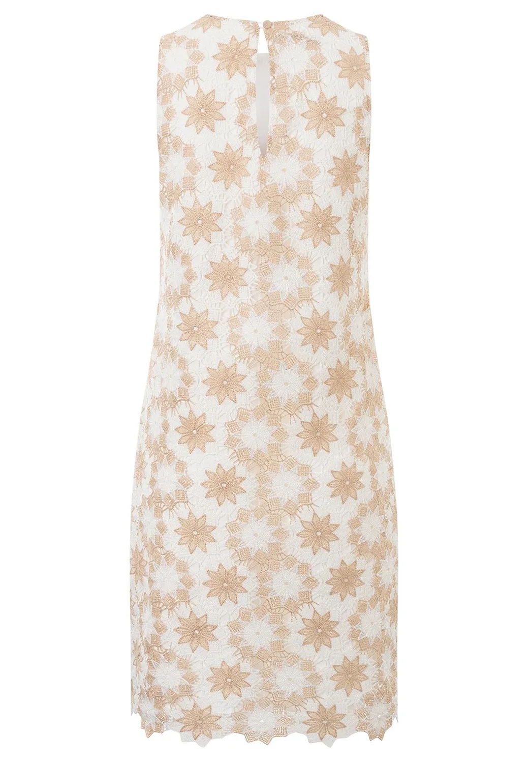 Ana Alcazar Pada abito in pizzo beige corto