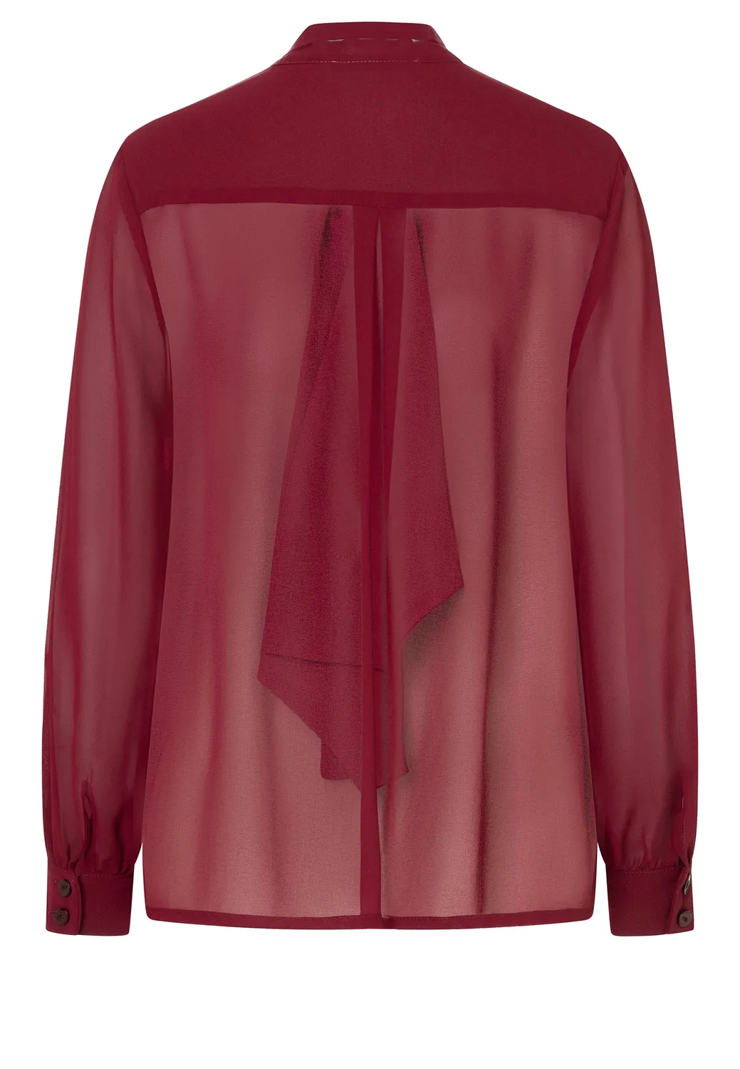 Ana Alcazar Cosy blusa chiffon bordeaux con fiocco
