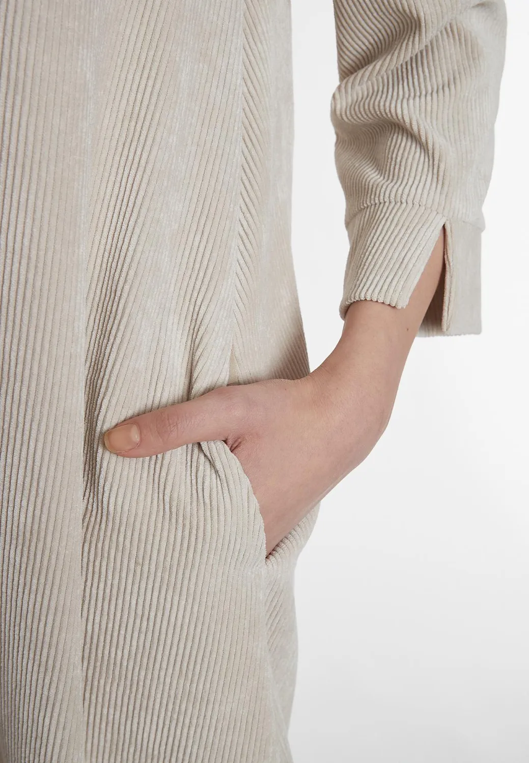 Ana Alcazar Sastoa abito camicia panna in velluto