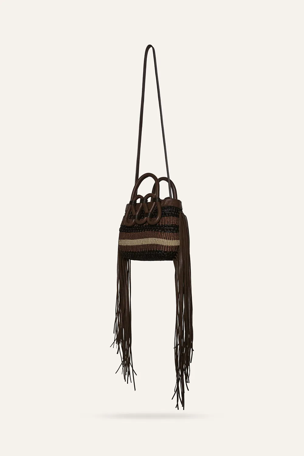 Johanna Ortiz Heritage Tote borsa iraca marrone mini