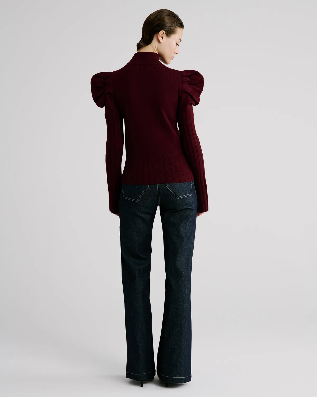 Violante Nessi Vittorio maglione bordeaux lana merino