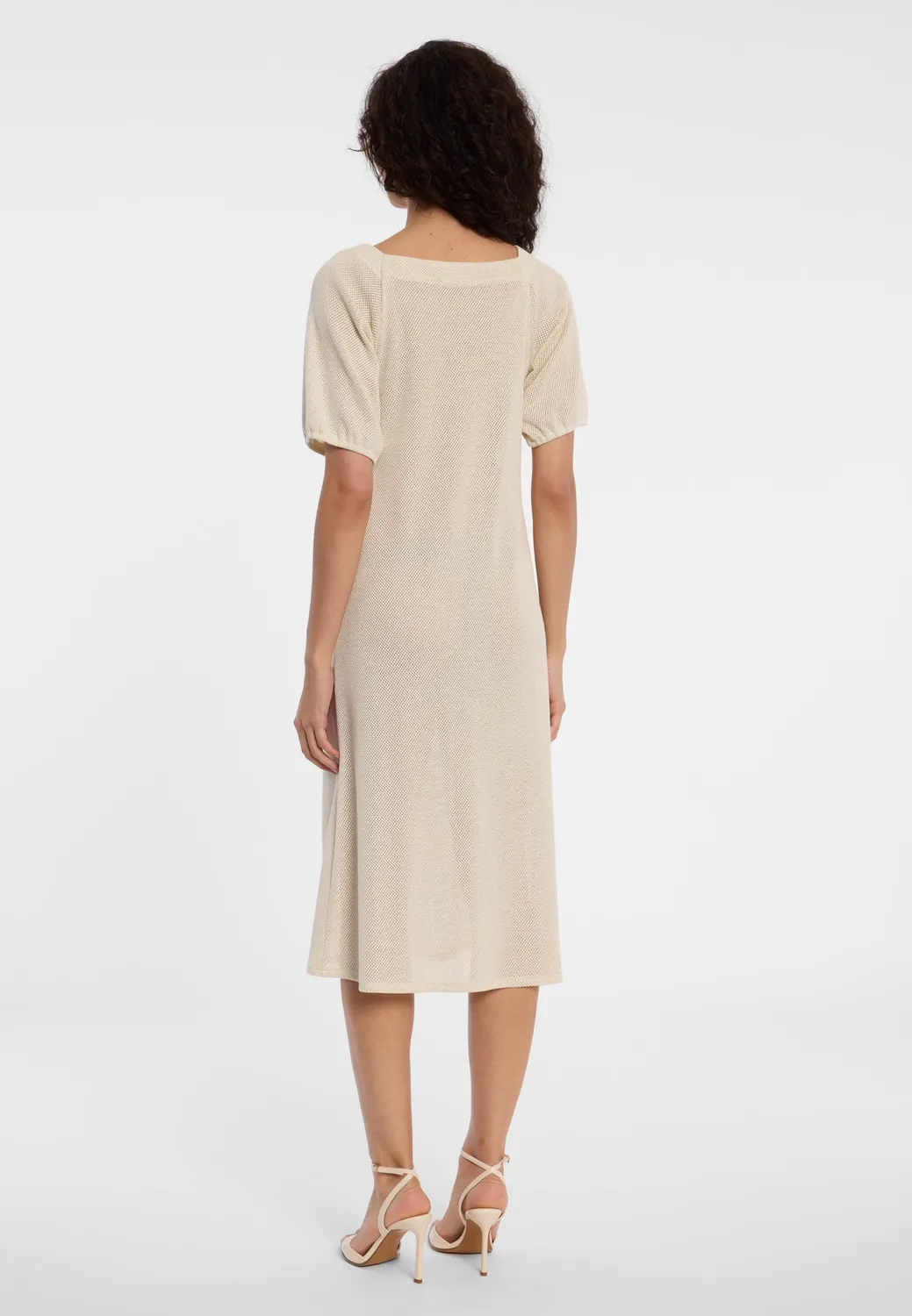 Ana Alcazar Danya midi abito maglia crema