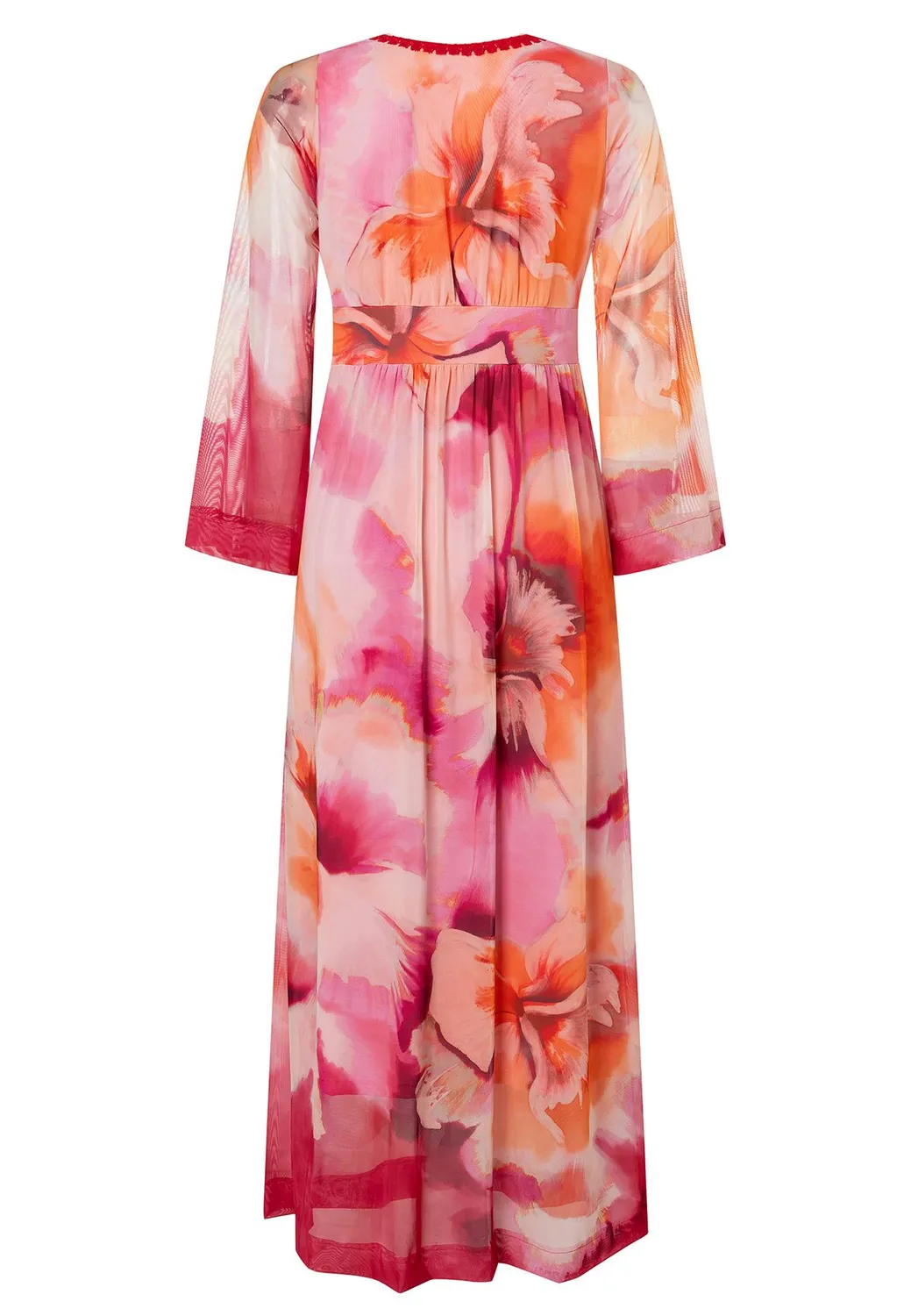 Ana Alcazar Ziasa abito maxi in mesh floreale