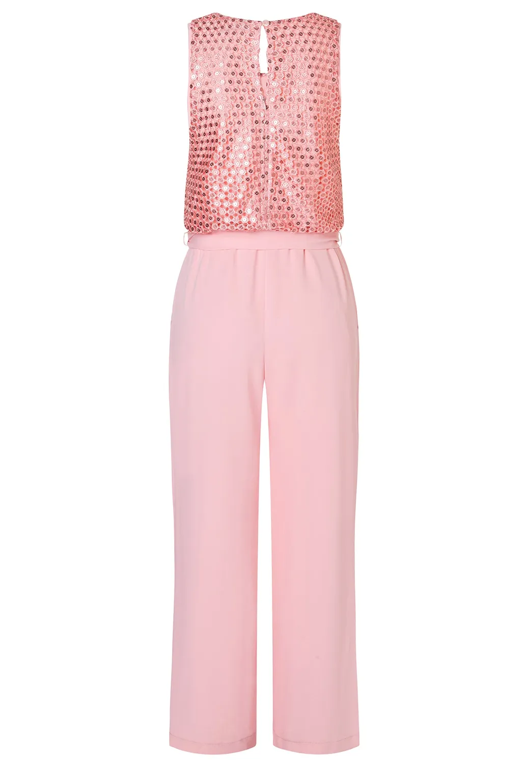 Ana Alcazar Dalyn tuta jumpsuit rosa in pizzo