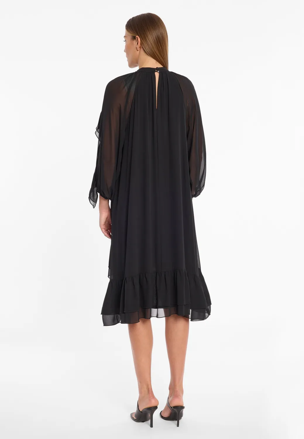 Ana Alcazar Ablya abito chiffon rosa midi