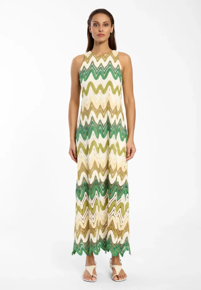 Ana Alcazar Dimra maxi abito maglia verde