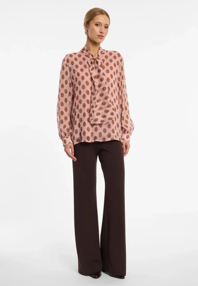 Ana Alcazar Elysis blusa fiocco bordeaux chiffon