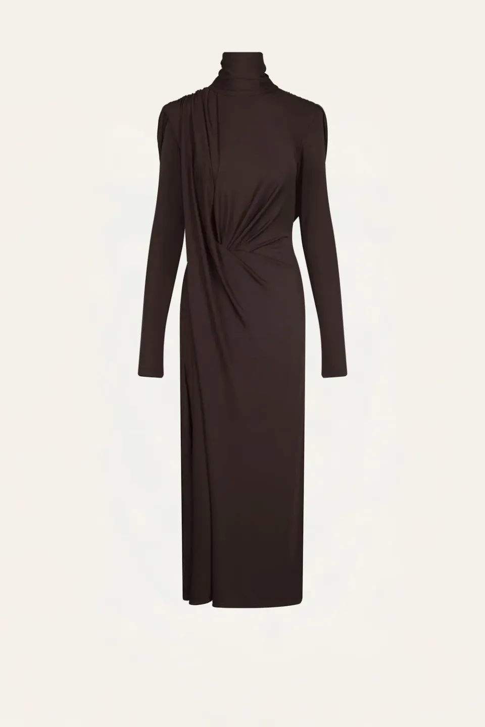 Johanna Ortiz Bloom Secret abito cioccolato jersey 95cm
