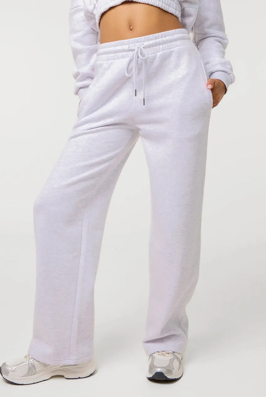 Pink Vanilla Fleece Lined joggers grigi felpati gamba dritta