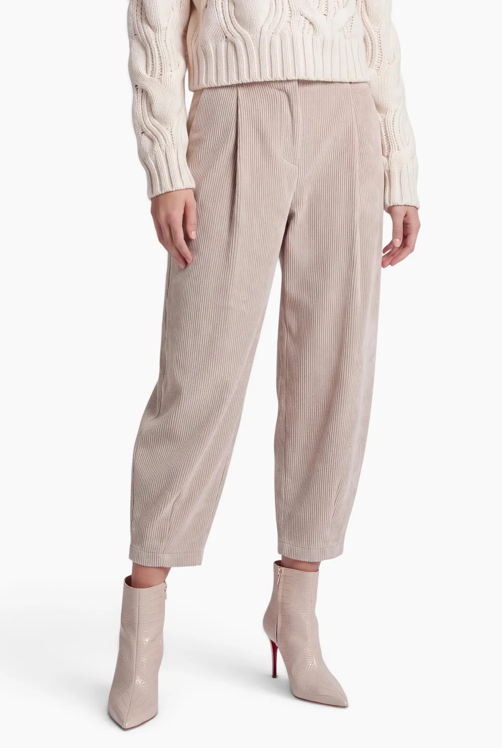 Ana Alcazar Enlimy pantaloni velluto beige