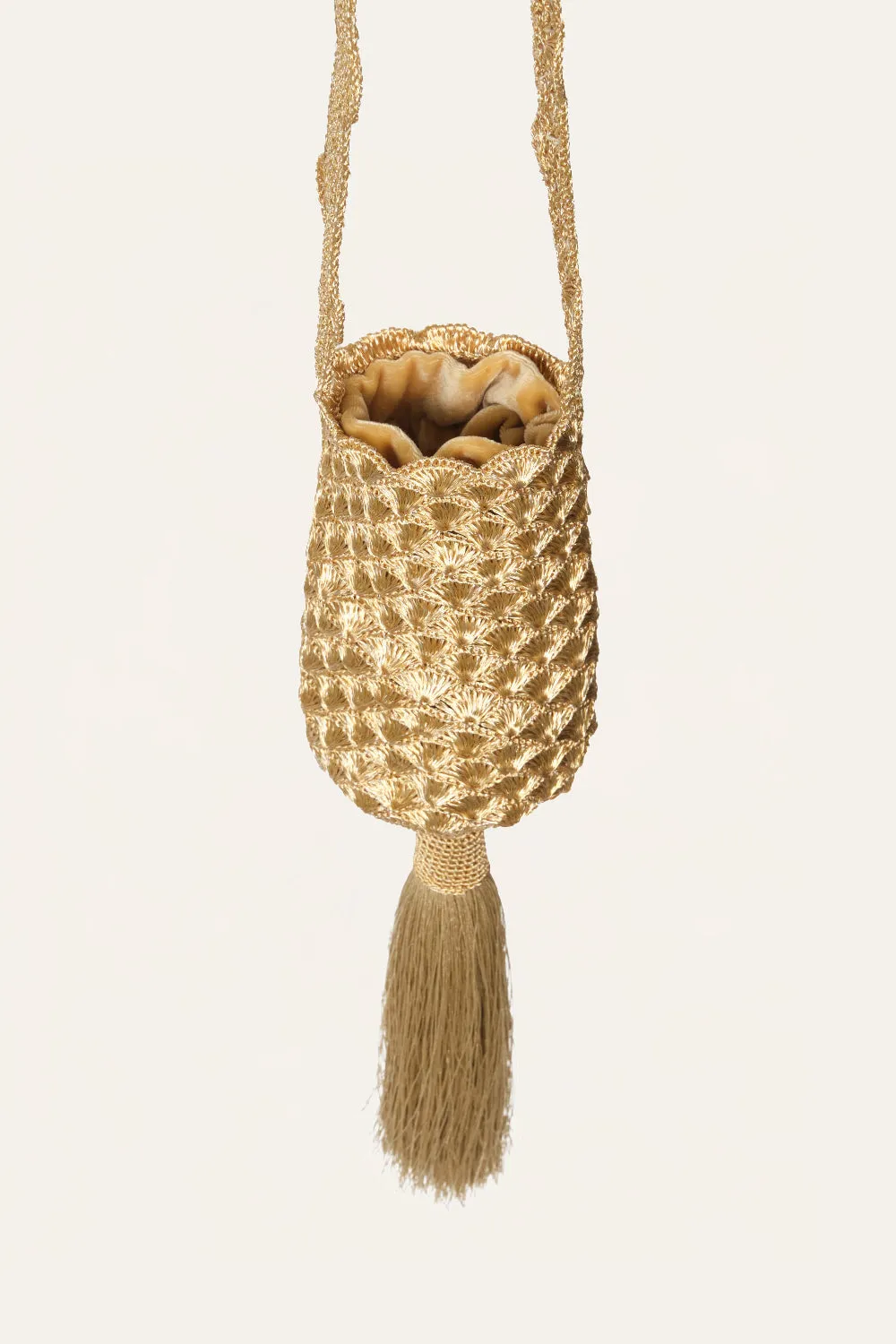 Johanna Ortiz Fate's Bouquet mochila Verdi borsa oro rame