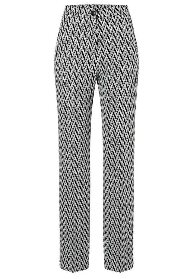 Ana Alcazar Shasia pantaloni lunghi sigaretta zigzag
