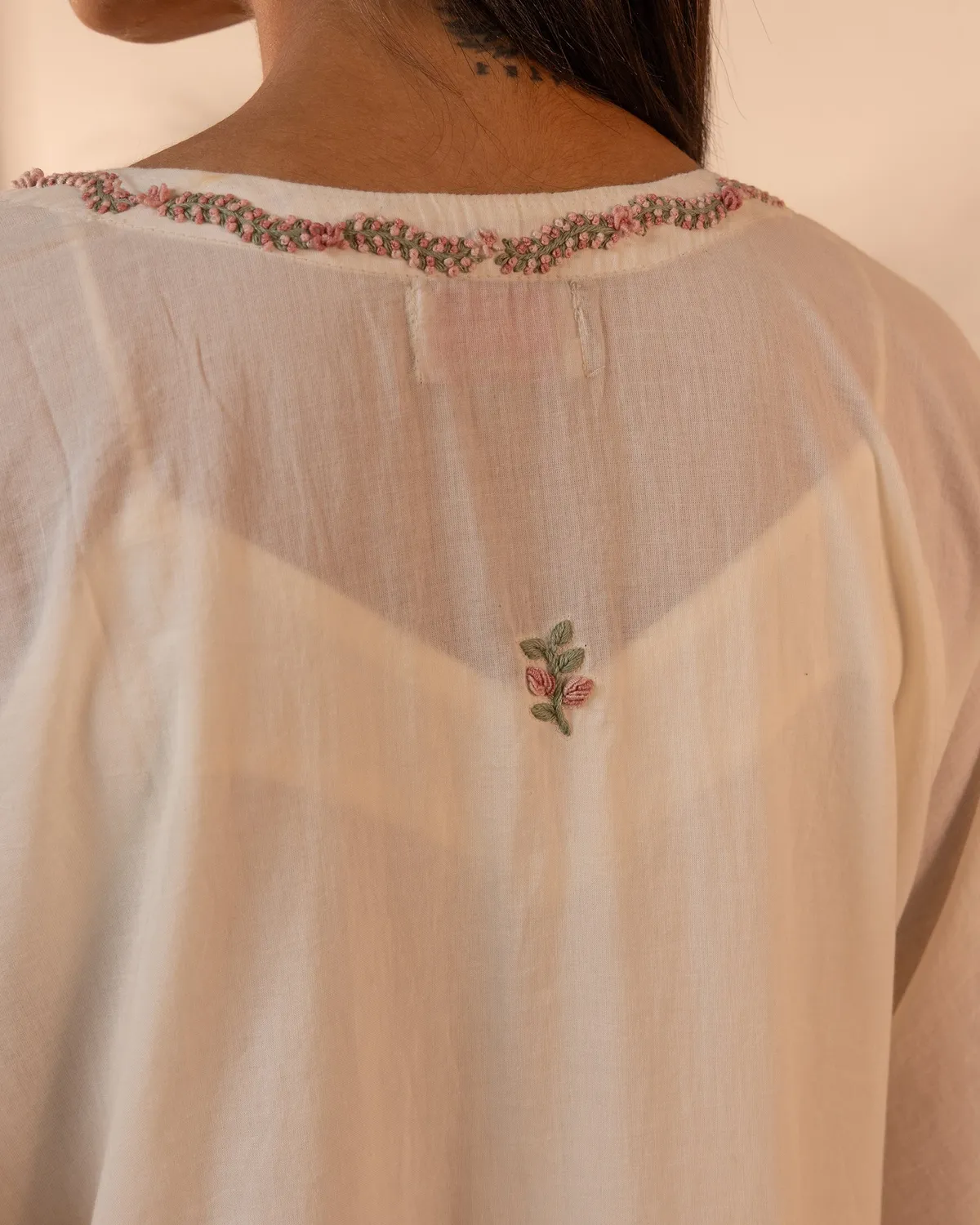 Our Dve Tangerine caftano beige in cotone