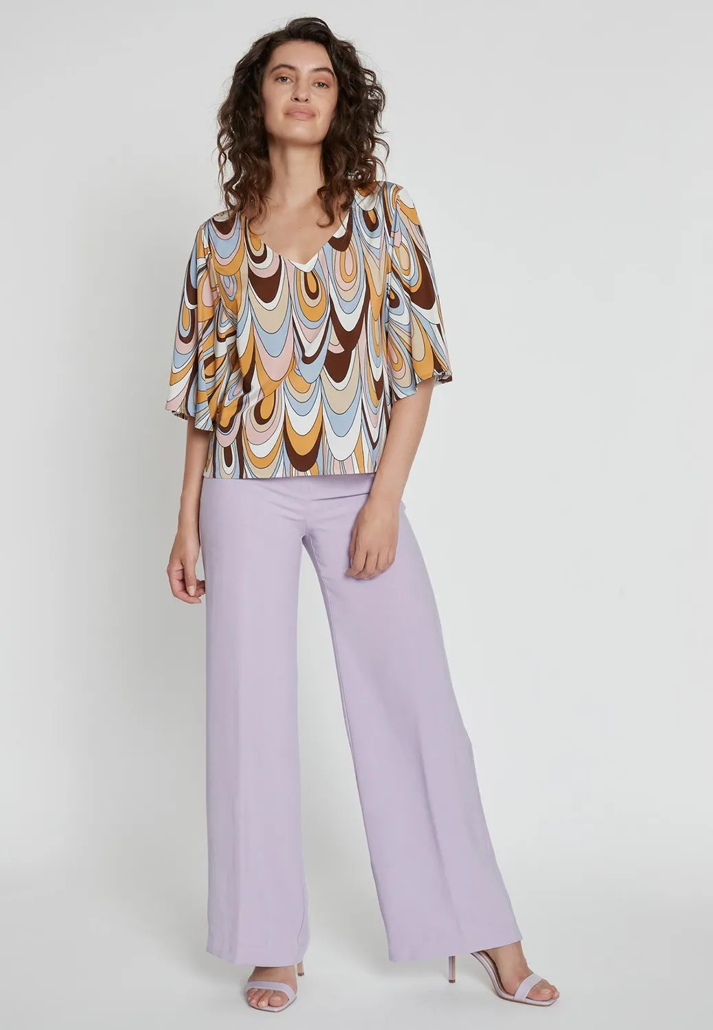 Ana Alcazar Kibone top fantasia retro manica corta