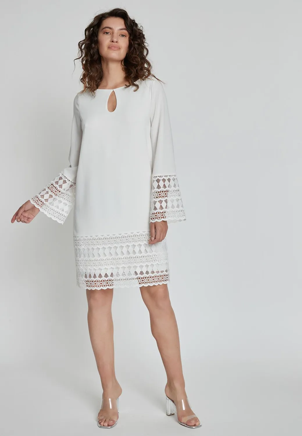 Ana Alcazar Kabale abito tunica pizzo cut-out