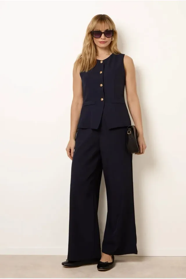 Blue Vanilla Tailored Two-Piece completo coordinato navy elegante
